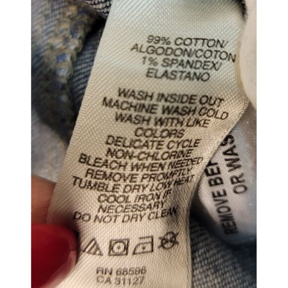 DKNY Womens Ave B Slim Boot Jeans 8X32 Blue Denim Light Distress - Picture 7 of 10